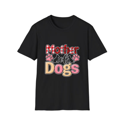 Mother of Dogs T‑Shirt — Funny Paw Print Pet Mom Tee