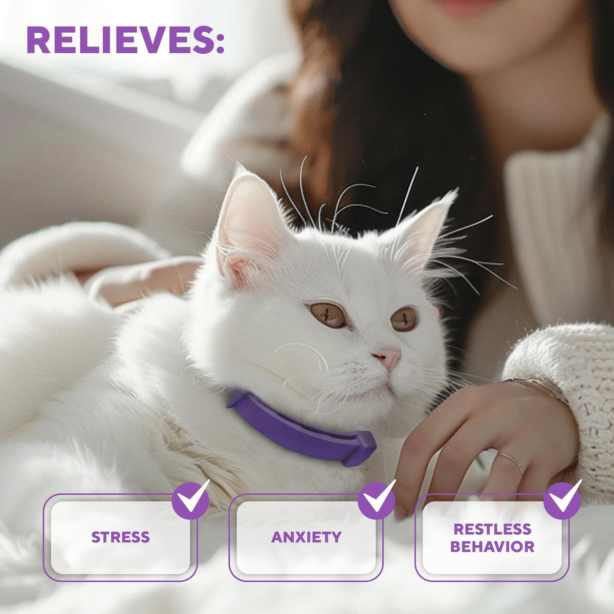 Cat Calming Collar for Anxiety & Stress Relief