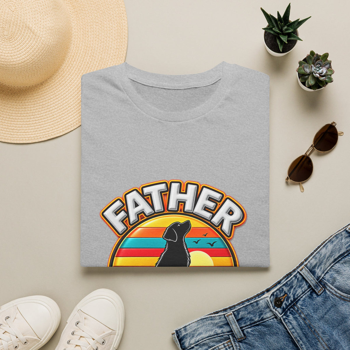 Father of Dogs T-Shirt — Retro Dog Dad Tee