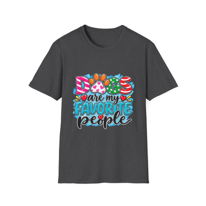 Dogs Are My Favorite People T-Shirt Paw Print Graphic