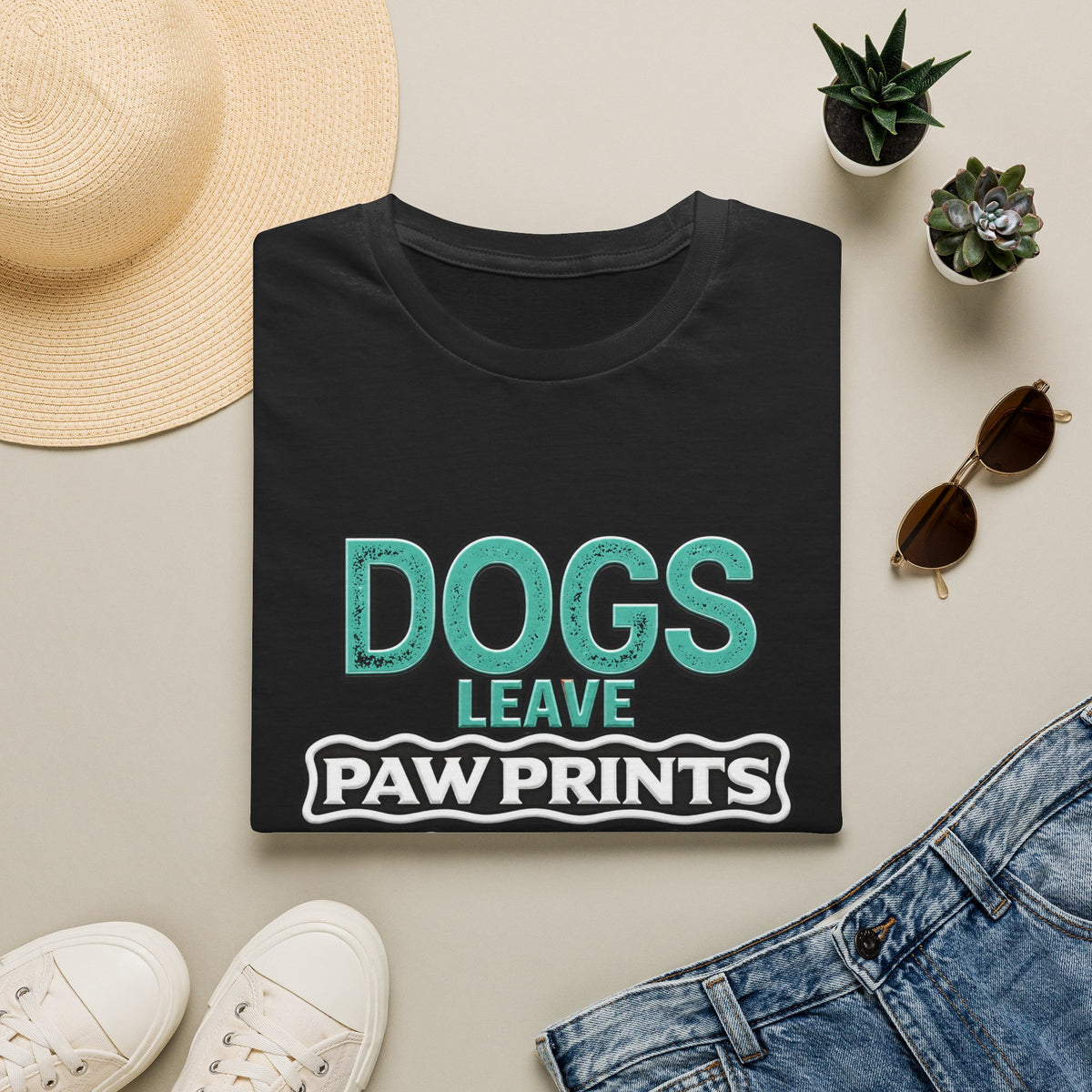 Dogs Leave Paw Prints, Forever in Our Hearts T-Shirt