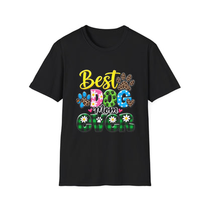 Best Dog Mom Ever T-Shirt — Colorful Paw Print