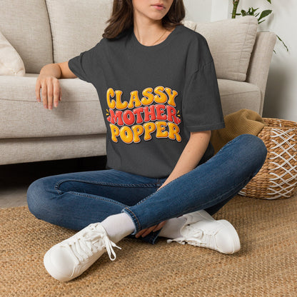 Classy Motherpopper Retro Graphic T‑Shirt