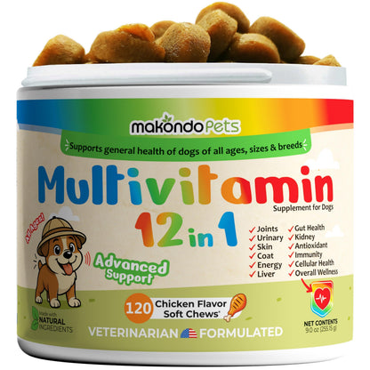12-in-1 Dog Multivitamin Soft Treats for Health