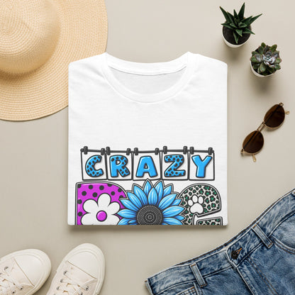 Crazy Dog Lady T-Shirt — Colorful Floral Typography