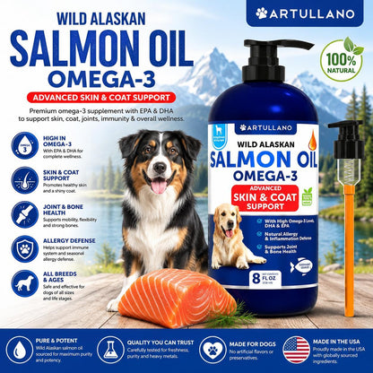 Wild Alaskan Salmon Oil for Dogs – Omega-3