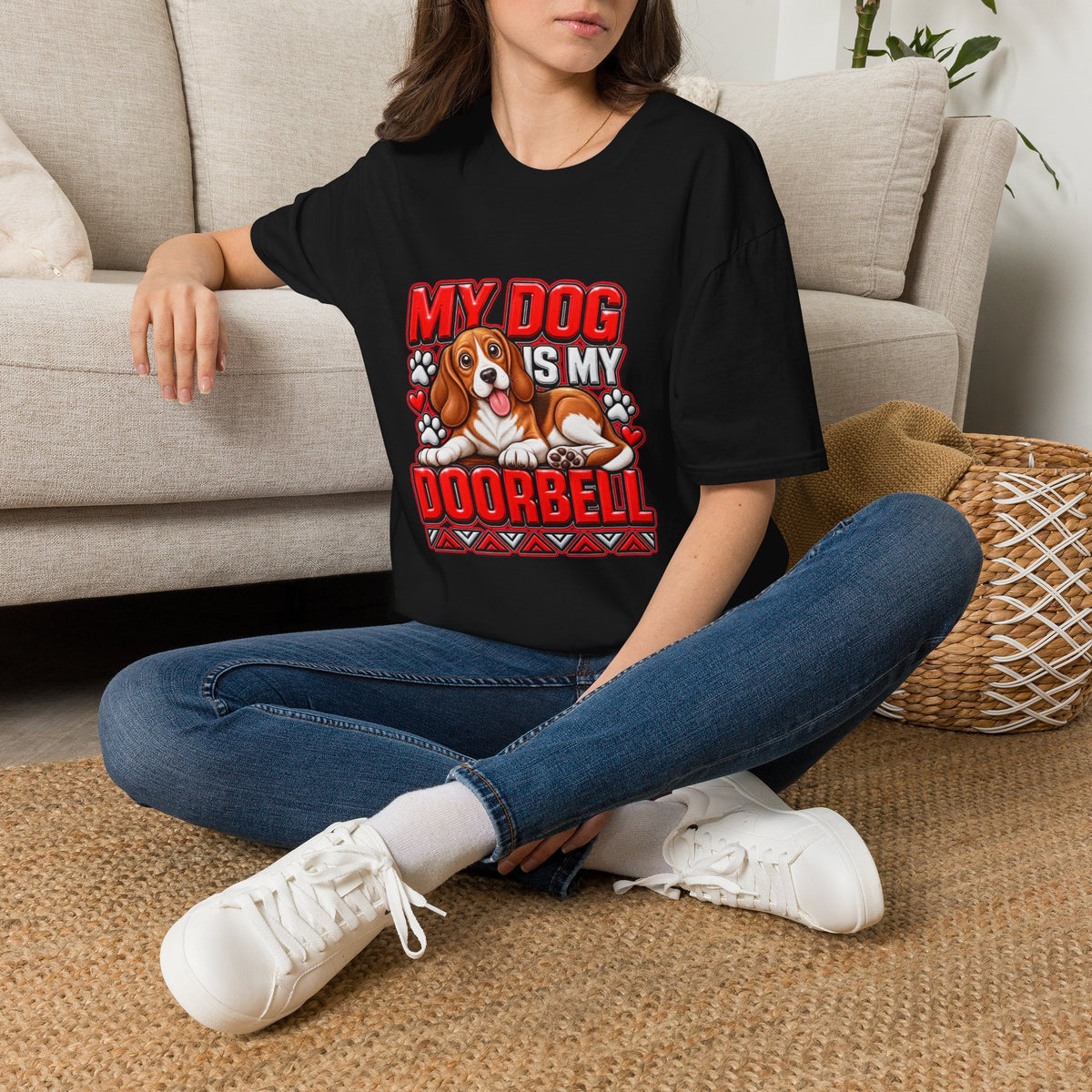 Dog Lover T-Shirt — "My Dog Is My Doorbell"