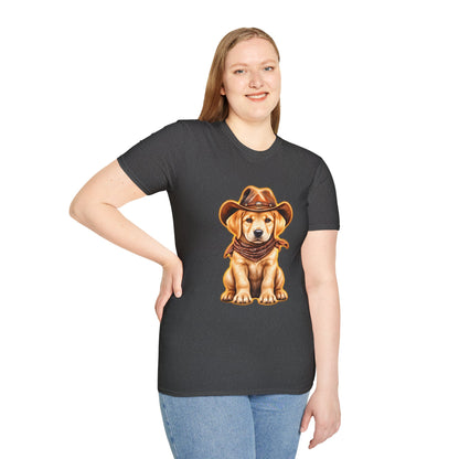 Cute Labrador Wearing Cowboy Hat & Bandana