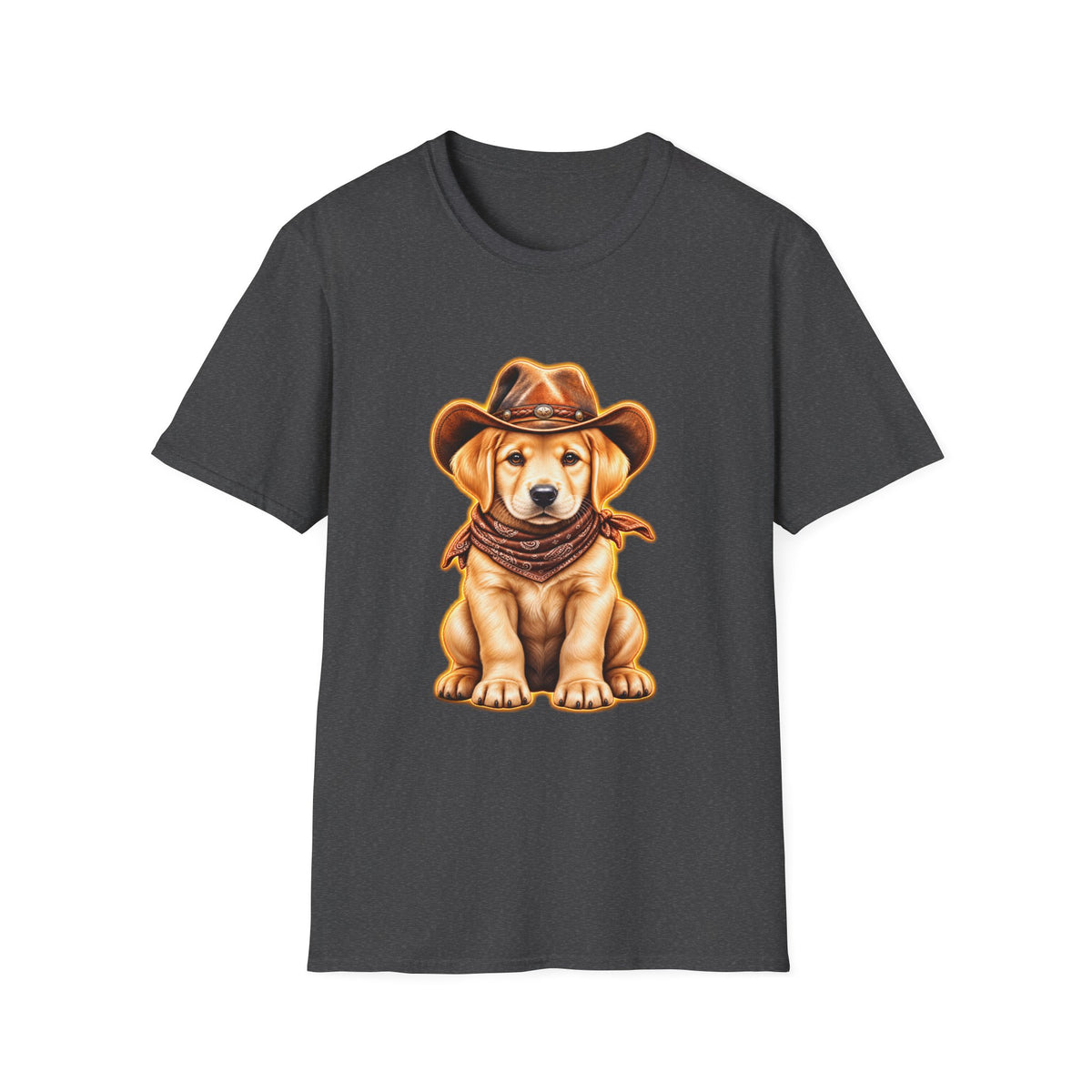 Cute Labrador Wearing Cowboy Hat & Bandana