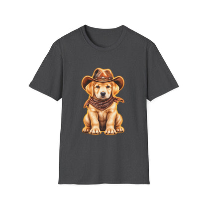 Cute Labrador Wearing Cowboy Hat & Bandana