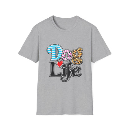 Dog Life T‑Shirt — Colorful Patterned Pet Lover Tee
