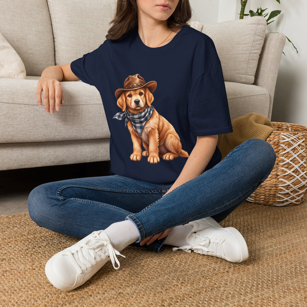 Golden Retriever Cowboy T-Shirt