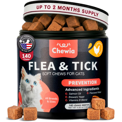 Natural Cat Flea and Tick Supplement Chews