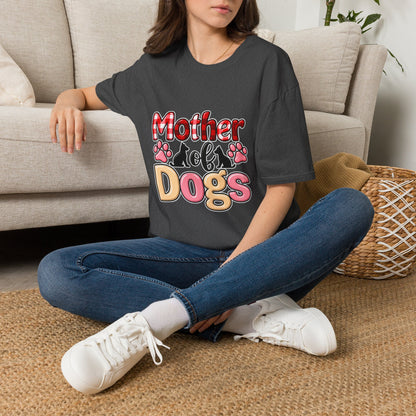 Mother of Dogs T‑Shirt — Funny Paw Print Pet Mom Tee