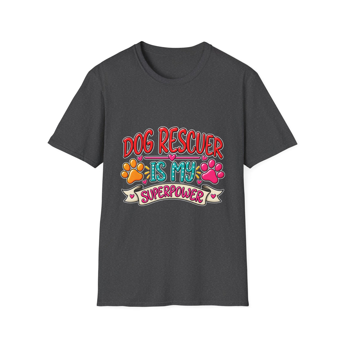 "Dog Rescuer Is My Superpower" Graphic Tee