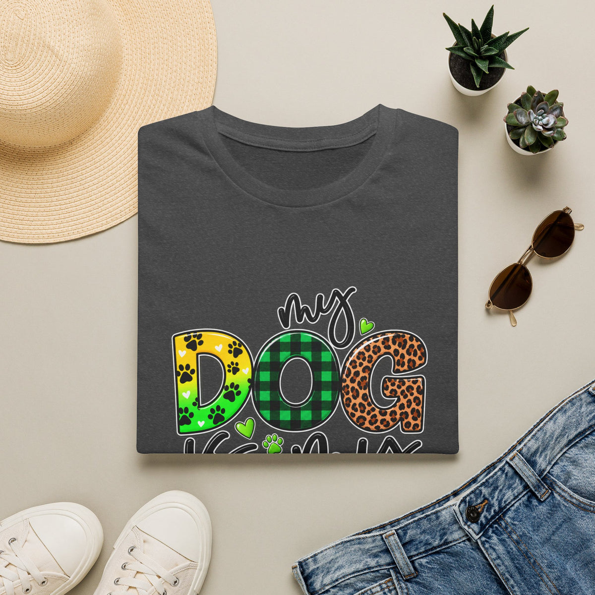 My Dog Is My Doorbell T-Shirt — Colorful Paw Print Dog Lover Tee