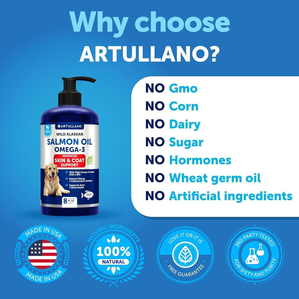Wild Alaskan Salmon Oil for Dogs – Omega-3