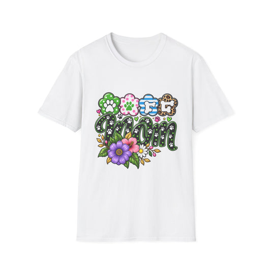 Mom Paw Print Floral T-Shirt  Mother’s Day Pet Lover Tee