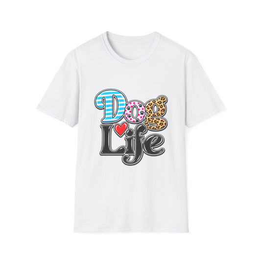 Dog Life T‑Shirt — Colorful Patterned Pet Lover Tee