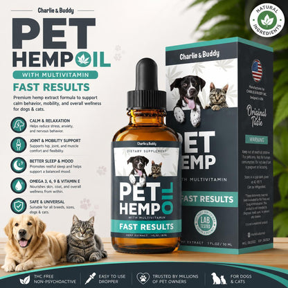 Hemp Oil for Dogs & Cats – Calming Support