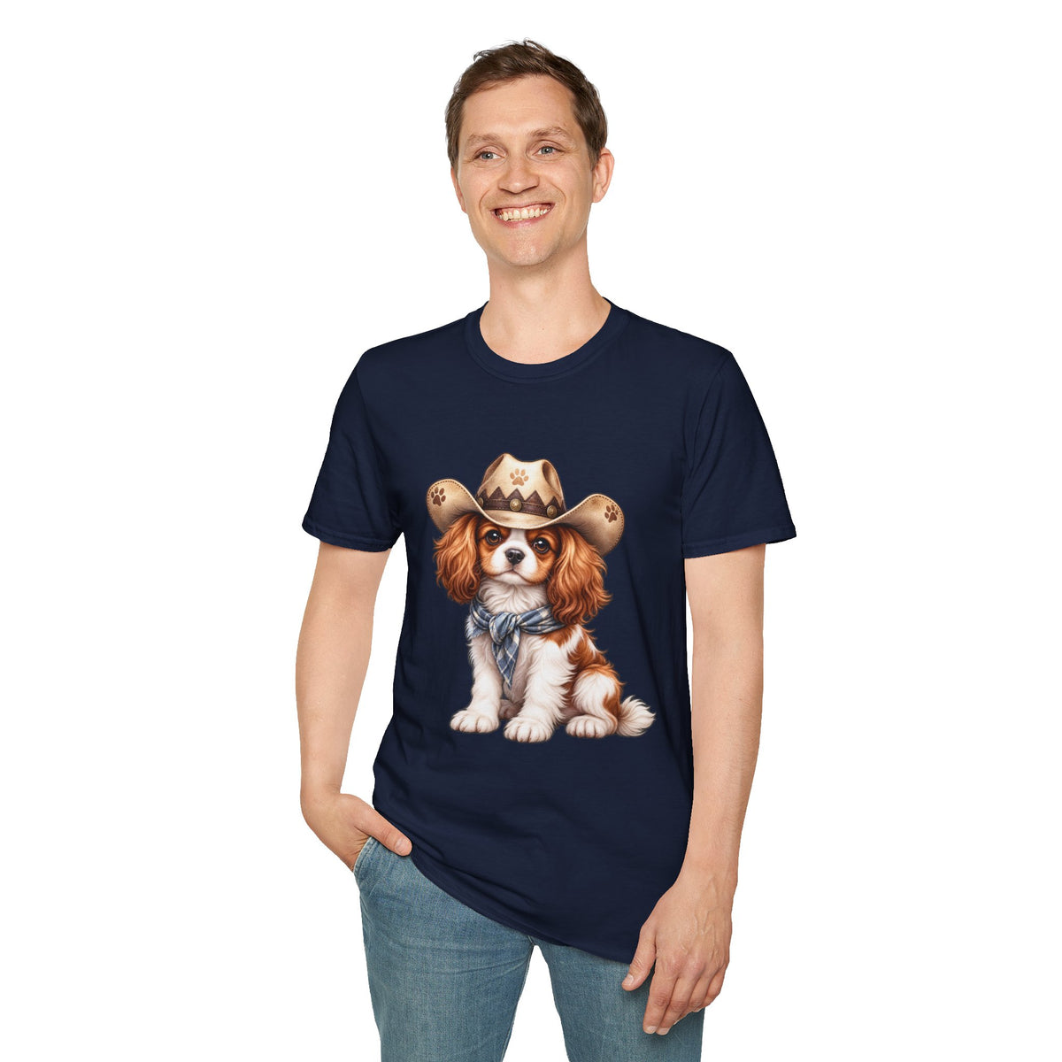 Cavalier King Charles Cowboy Dog T-Shirt