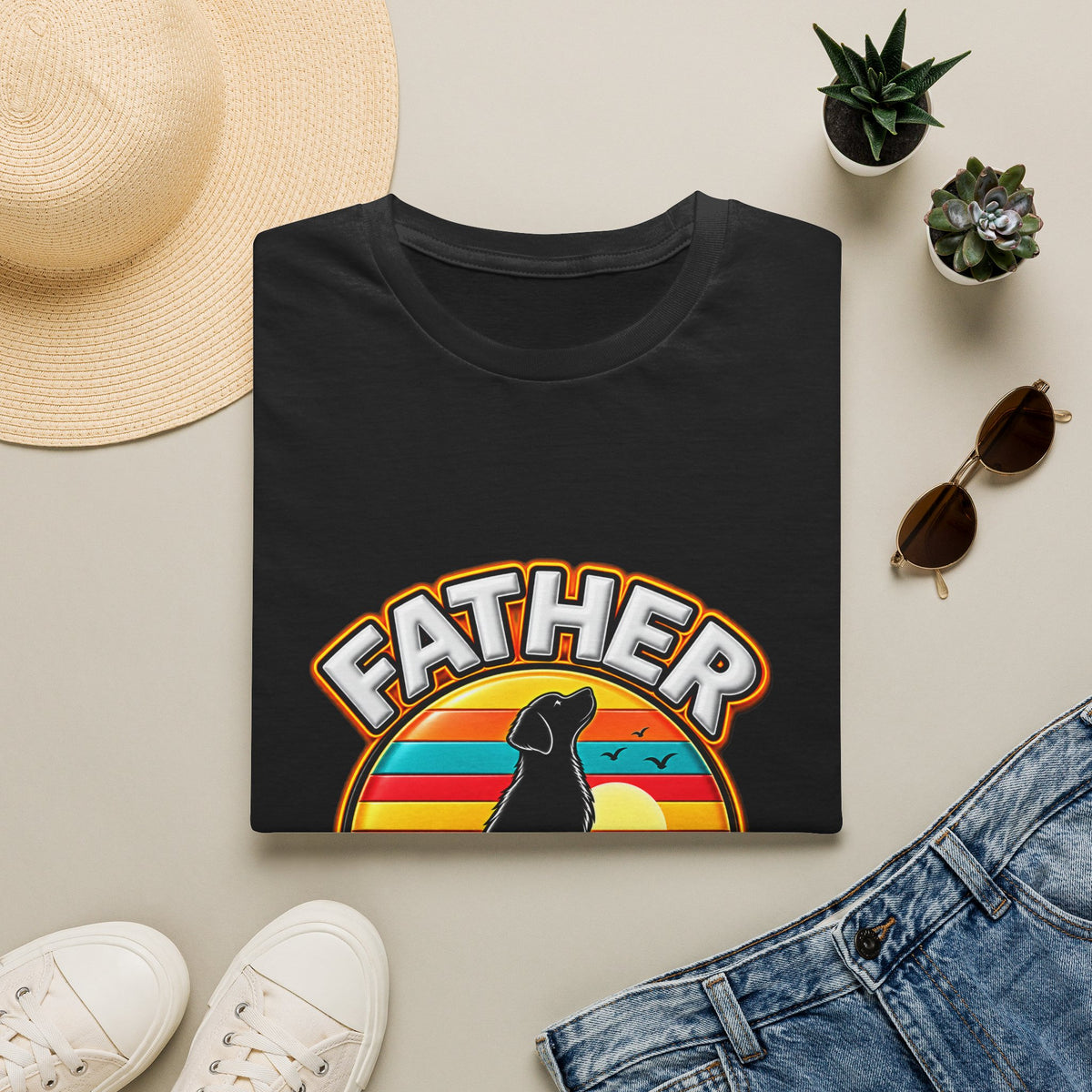 Father of Dogs T-Shirt — Retro Dog Dad Tee