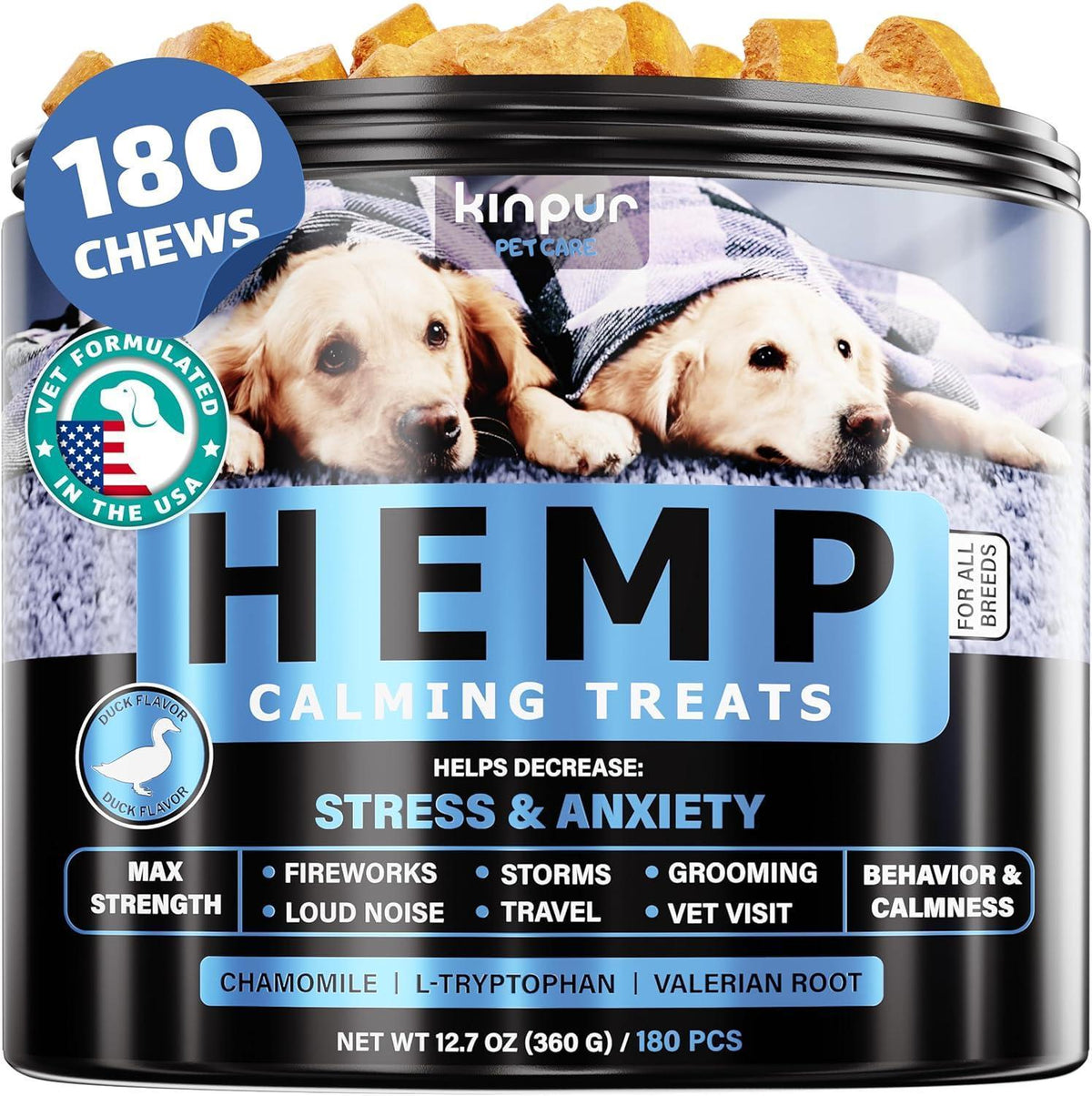 Calming Hemp Chews for Dogs Duck Flavor
