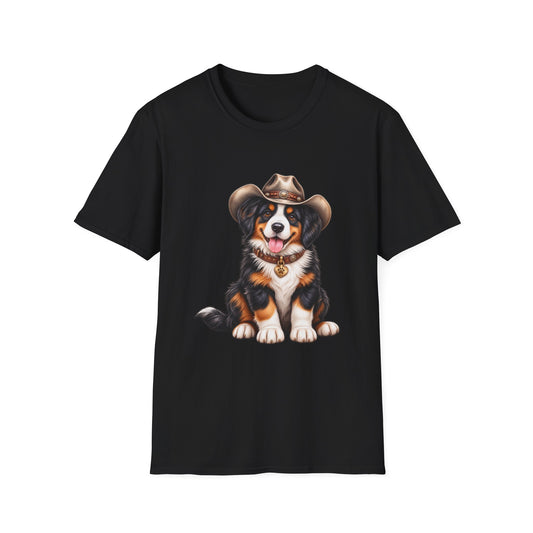 Cowboy Bernese Mountain Dog T-Shirt