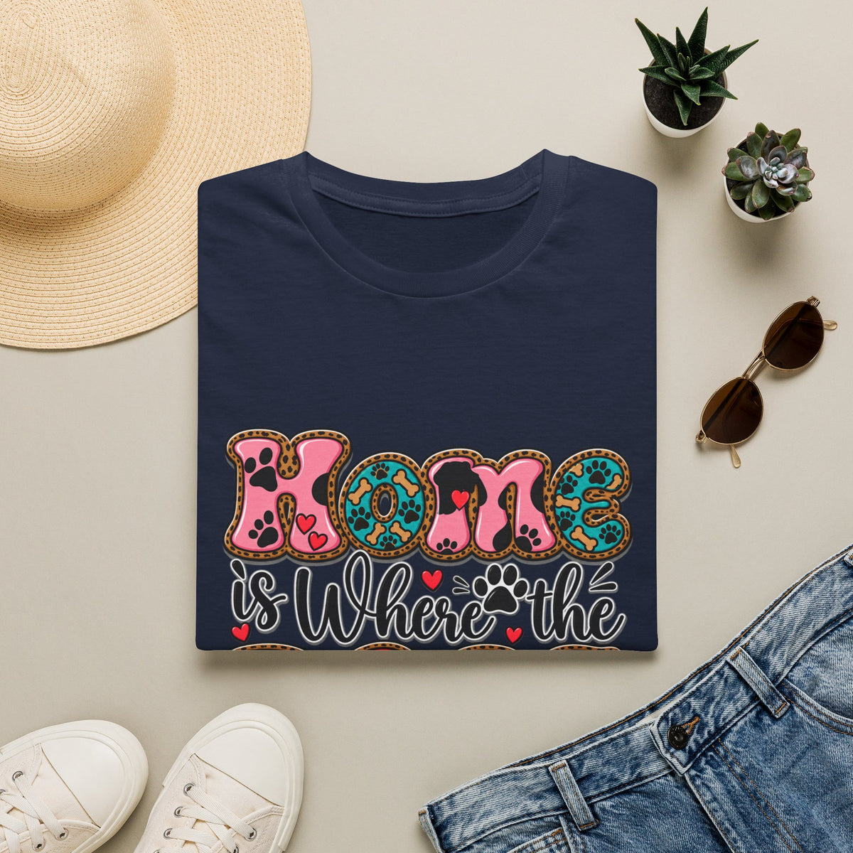 Mom Is Where the Dogs Run to Greet You T-Shirt