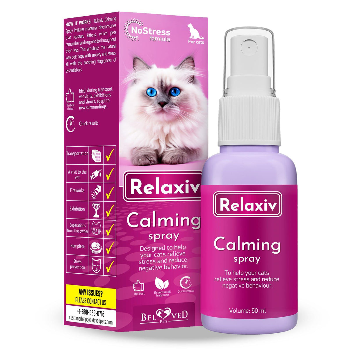 Calming Pheromone Spray for Cats – Scratch & Stress Relief