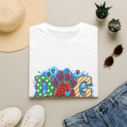 Dog Life T-Shirt — Colorful Paw Print Rescue Lover Tee