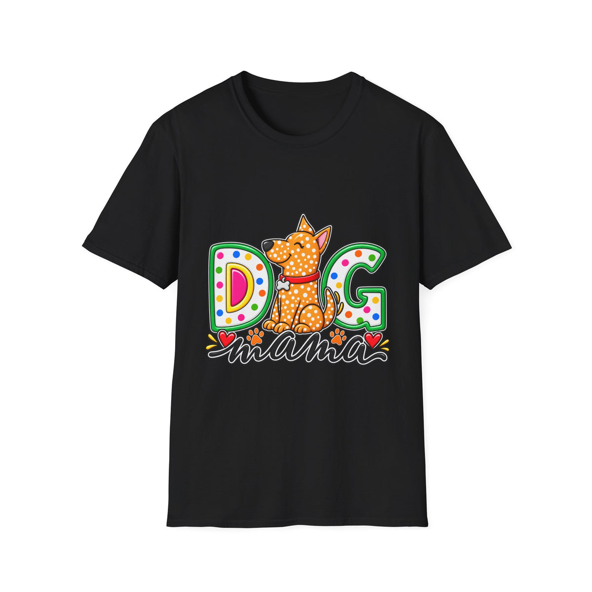 Dog Mom T-Shirt  Polka Dot Pup Tee for Pet Lovers