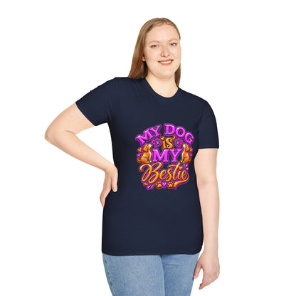 Dog Is My Bestie T-Shirt — Cute Paw Print Pet Lover Tee