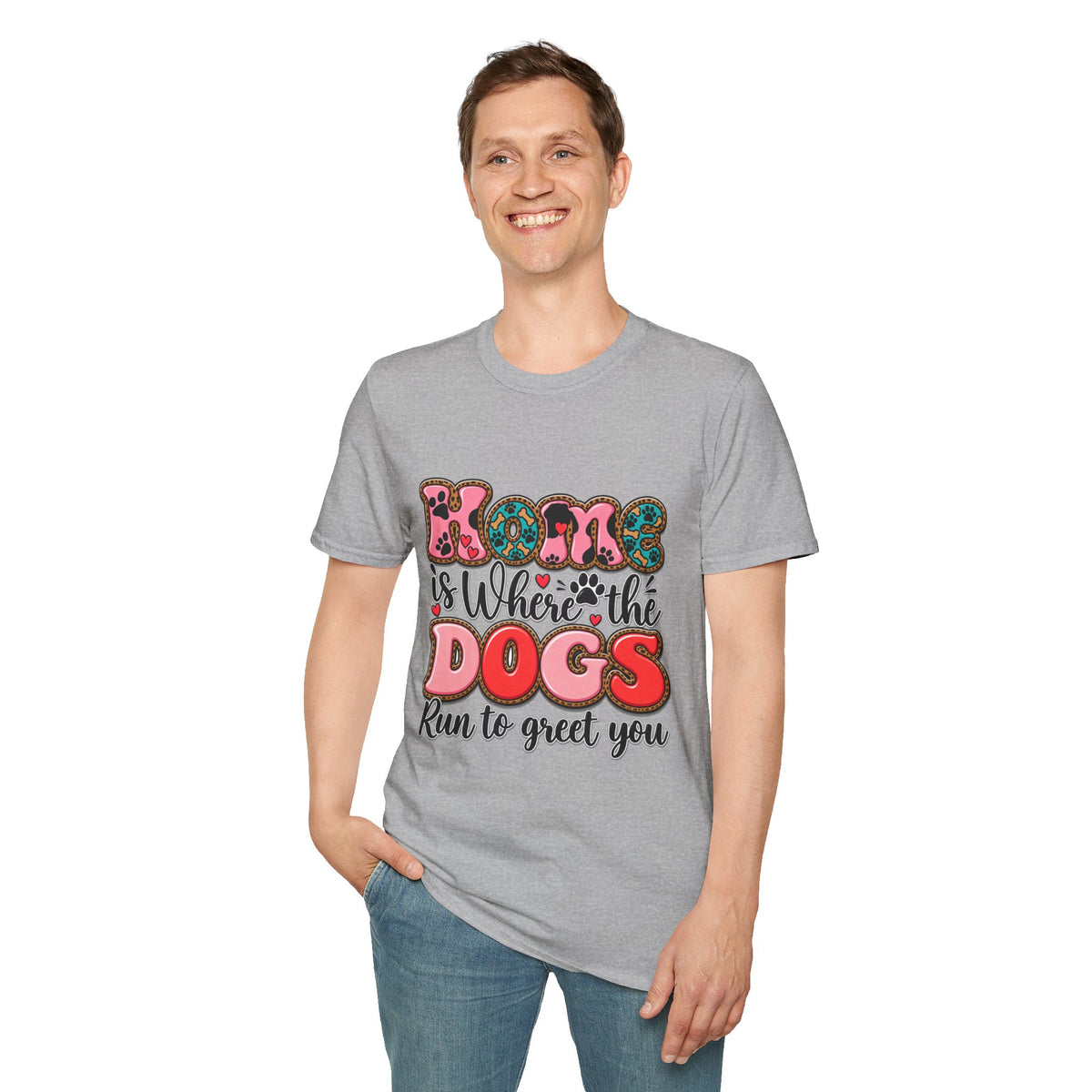 Mom Is Where the Dogs Run to Greet You T-Shirt