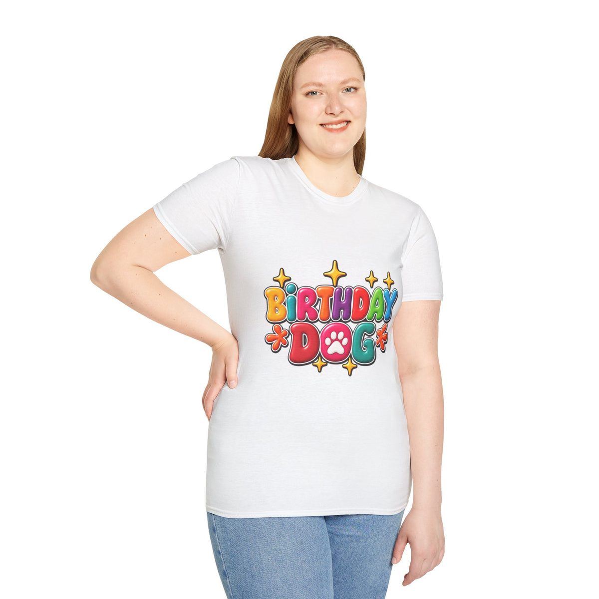 Birthday Dog T-Shirt Paw Print Birthday Tee