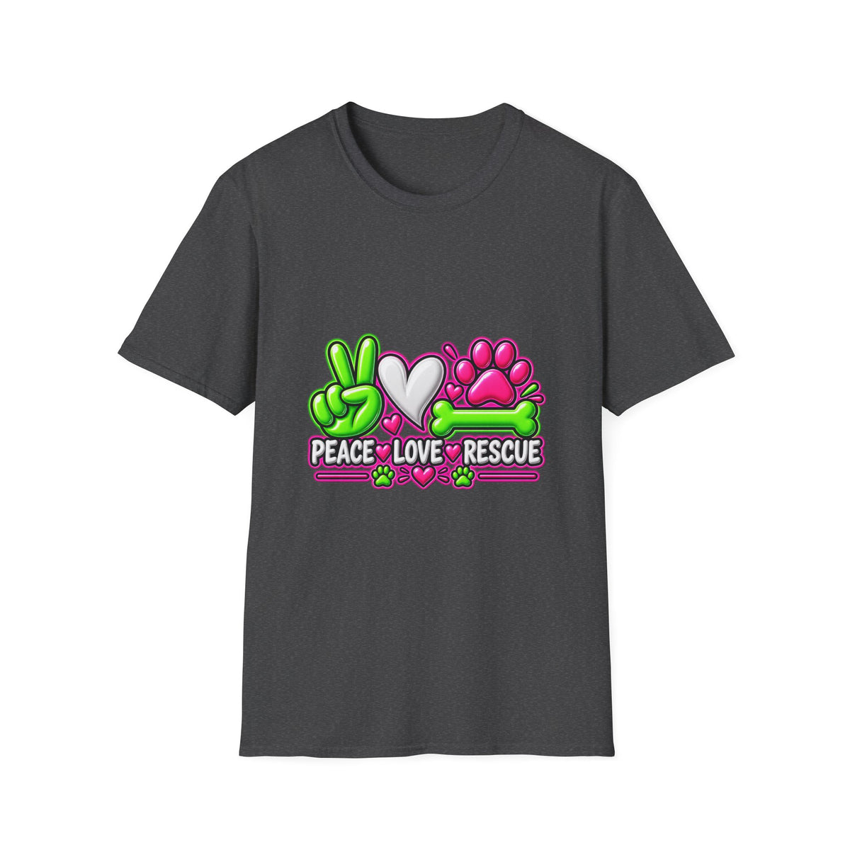 Rescue Vibes T-Shirt — Peace Love Rescue Graphic Tee