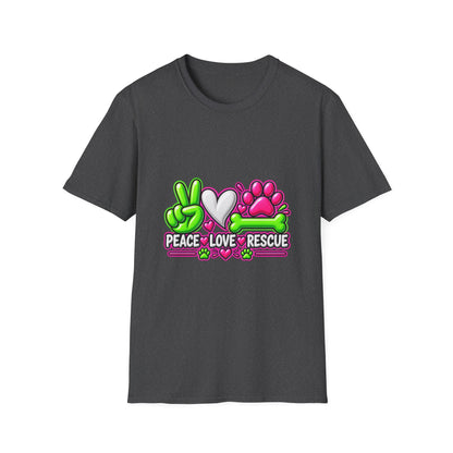 Rescue Vibes T-Shirt — Peace Love Rescue Graphic Tee