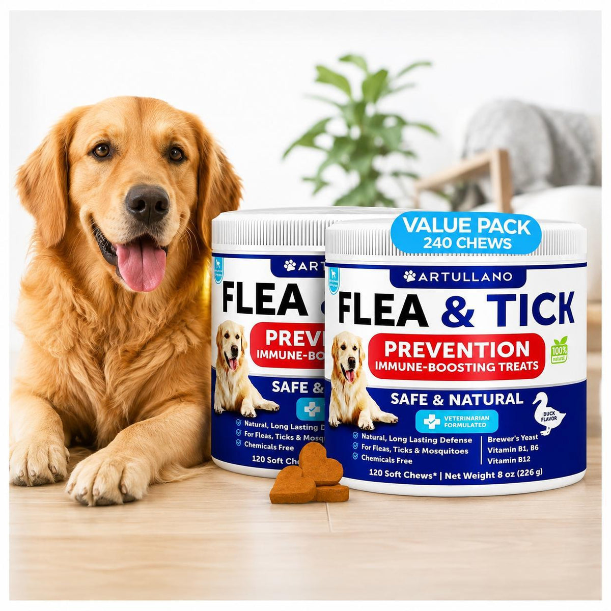 Natural Flea & Tick Chews for Dogs