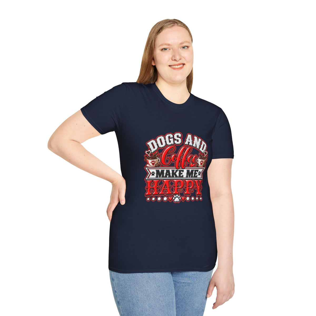 Dogs and Coffee Make Me Happy T-Shirt