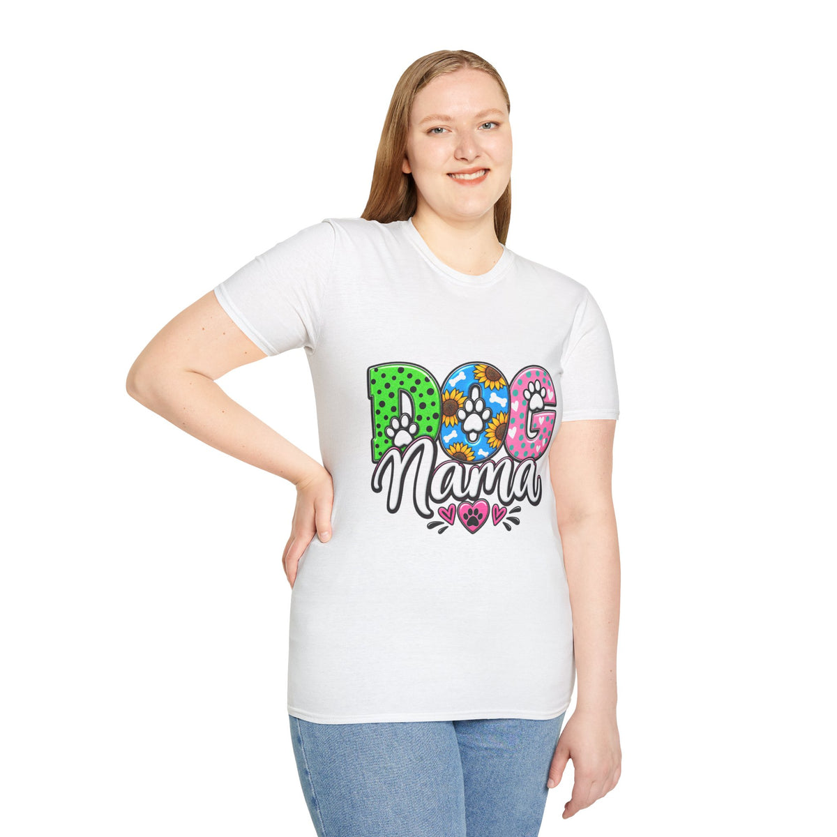 Dog Mama T-Shirt Paw Print Graphic Tee for Pet Lovers