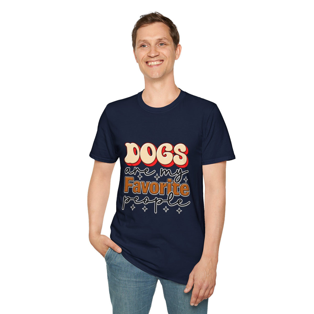 Dogs Are My Favorite People T-Shirt — Retro Pet Lover Tee