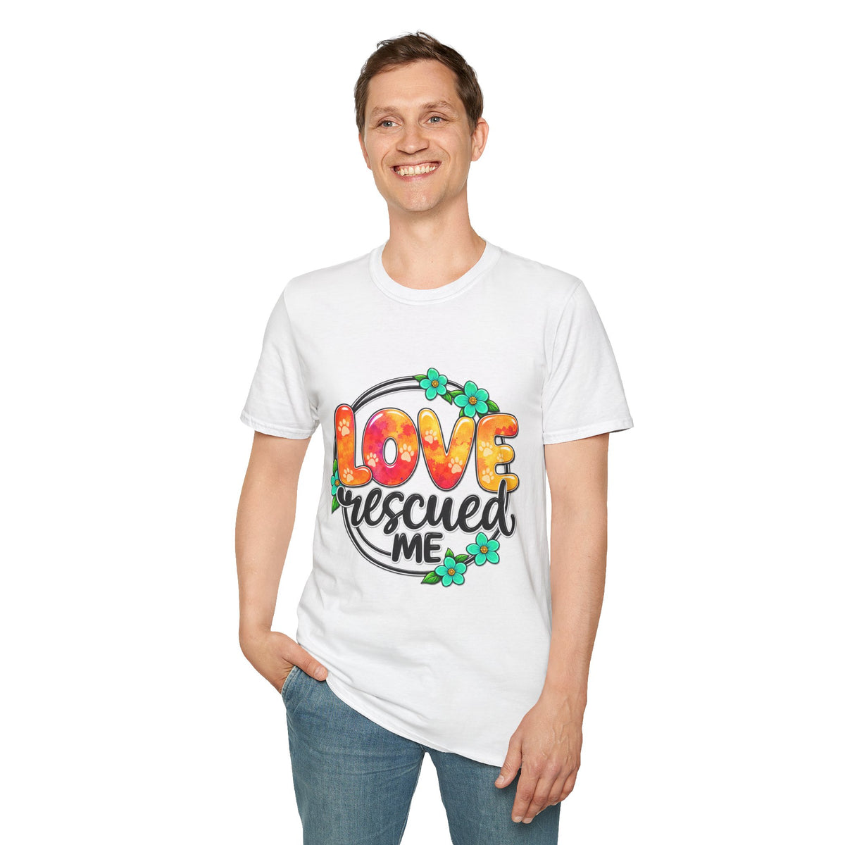 LOVE Rescued Me T-Shirt — Pet Rescue Adoption Tee