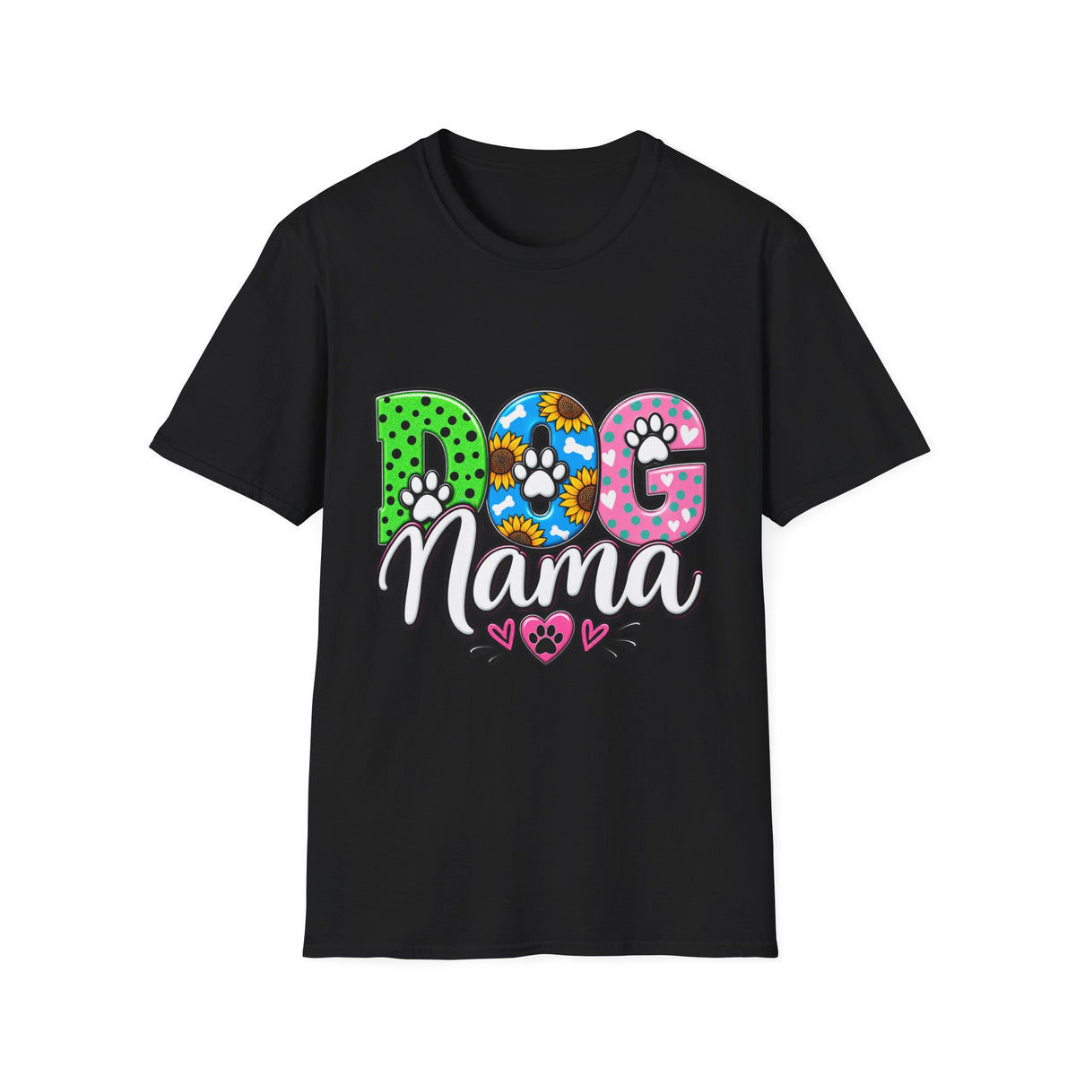 Dog Mama T-Shirt Paw Print Graphic Tee for Pet Lovers
