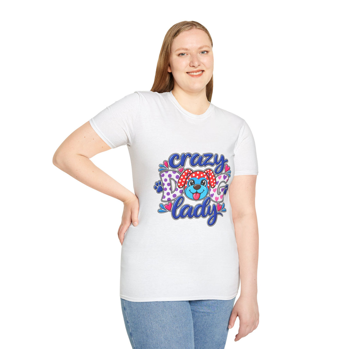 Crazy Dog Lady T-Shirt — Playful Polka Dot Puppy
