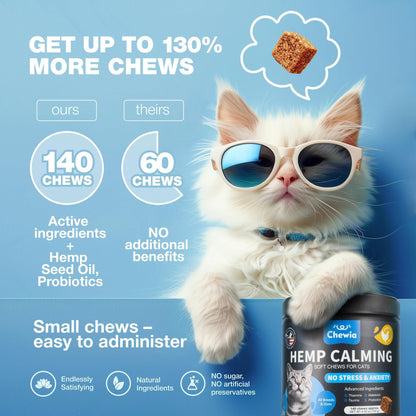 Cat Calming Treats with Hemp & Melatonin Chews