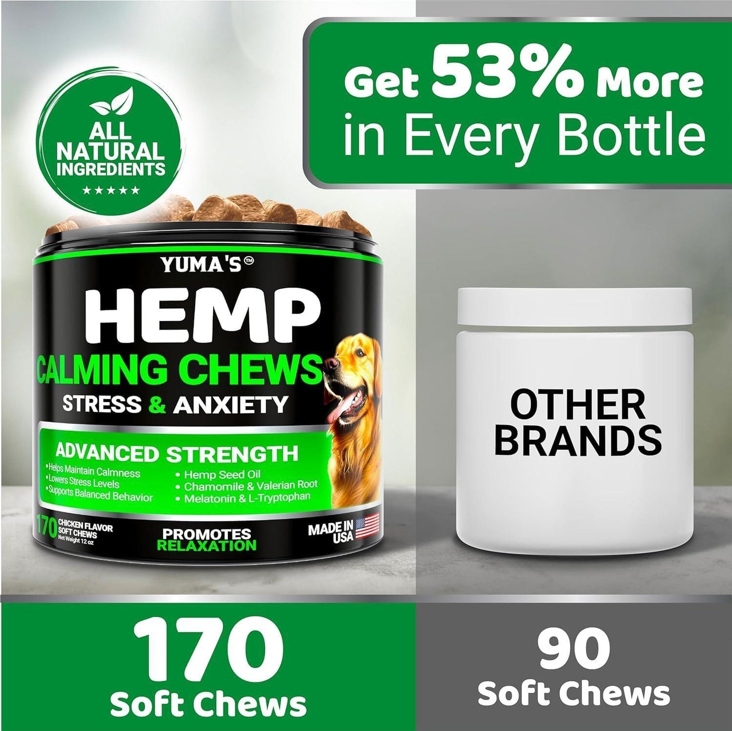 YUMA’S Hemp Calming Chews (2 Pack)