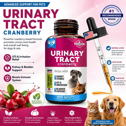 Cat & Dog Urinary Tract Cranberry Support Drops