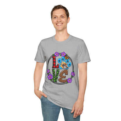 Love Paw Print Dog T-Shirt
