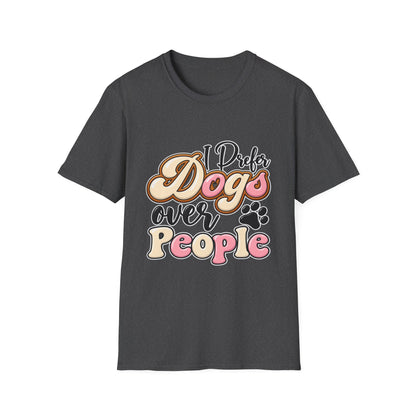 I Prefer Dogs Over People T-Shirt — Cute Paw Print Dog Lover Tee