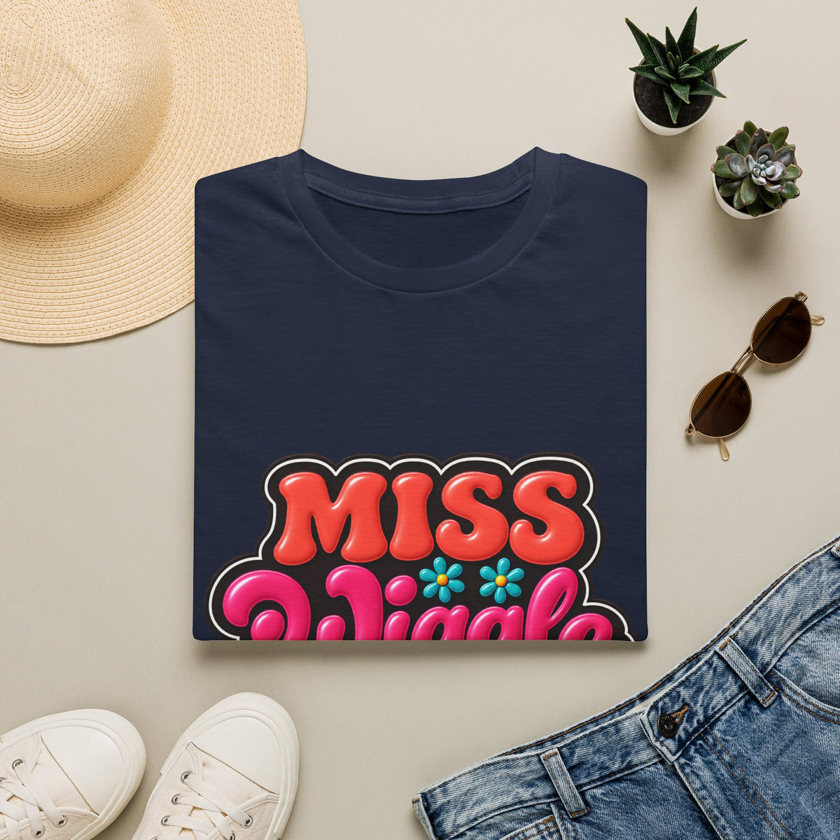 Miss Wiggle Butt Retro Graphic T-Shirt